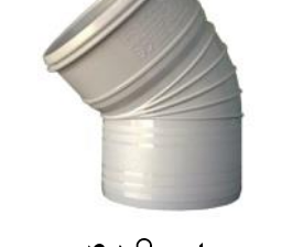 قیمت زانو ۴۵ درجه upvc سایز ۲۰۰mm [صبا اصفهان]