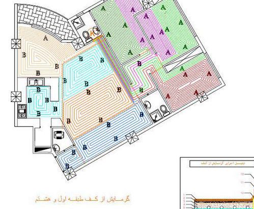 اجرت طراحی نقشه گرمایش از کف در اصفهان[آریا سیال]