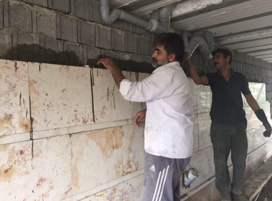 دستمزد سنگ کاری نما طرح ساده در کرج[پلنگ]