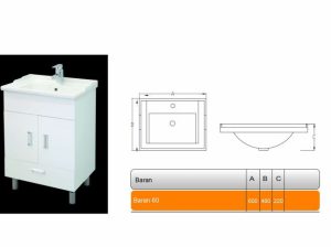 قیمت رو کابینتی باران ۶۰ درجه یک چینی رز[کمراد]