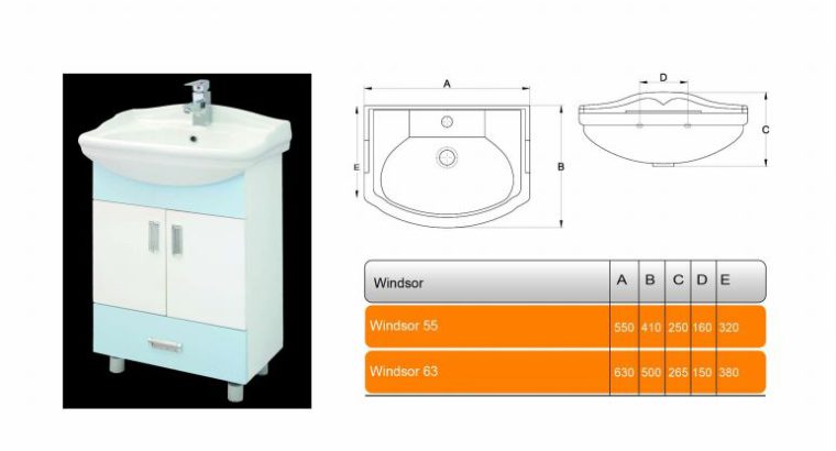 قیمت رو کابینتی ویندسور ۵۵ درجه یک[چینی رز]