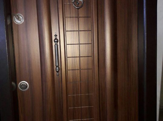 قیمت درب ضد سرقت تک قاب برجسته روکش گردو [گلستان]