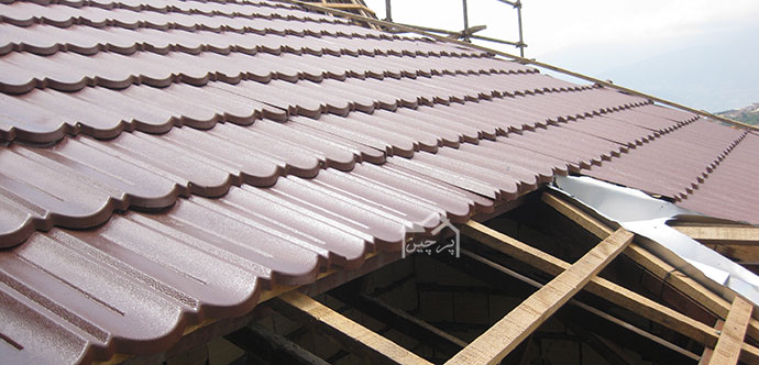 قیمت پوشش سقف شیبدار ضخامت ۰٫۵cm پرچین