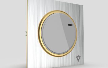 قیمت مکانیزم کلید دو پل مدل آلفا سفید طلایی ویرا