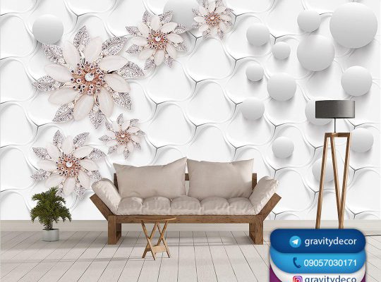 قیمت پوستر دیواری سه بعدی کتان[گراویتی]