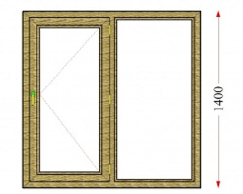 قیمت پنجره upvc دورو لمینیت تک حالته وینتک[آریس]