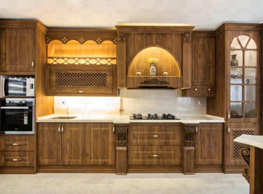 هزینه ساخت و نصب کابینت آکس چوب در تهران[یاس]