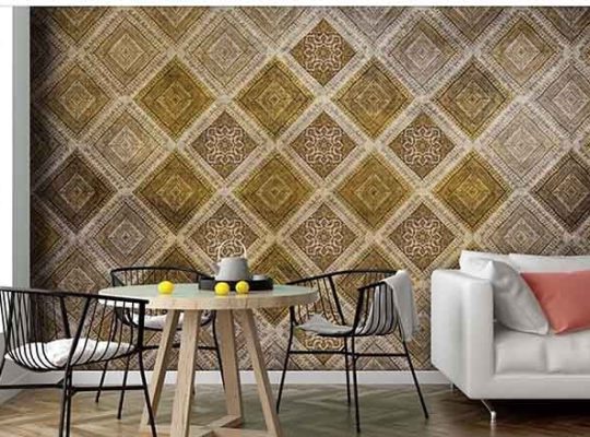 قیمت پوستر دیواری هندسی تیوان[نیلی]