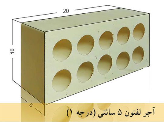 قیمت آجر لفتون ۱۰*۲۰*۵[قائم اصفهان]