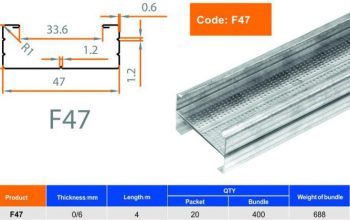 قیمت پروفیل F47[هامون پروفیل پارسیان]