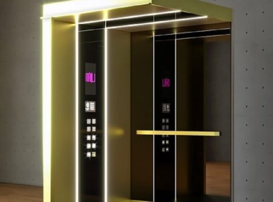 قیمت کابین آسانسور استیل طلاییP2[پریز آسانسور]
